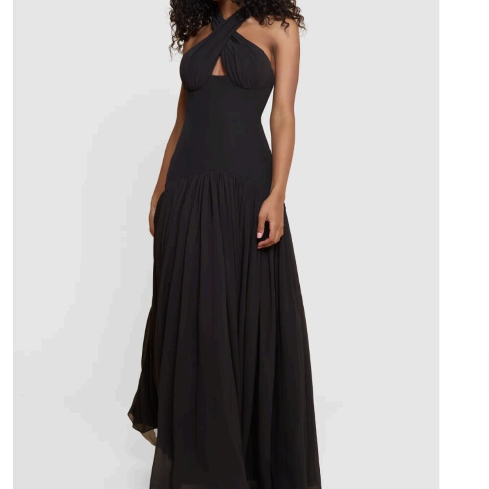 Leau Harmony Halter Corset Maxi Dress Black Size XS NWT - Picture 4 of 12